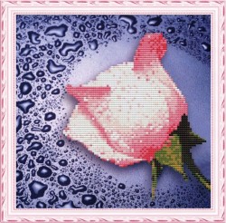 Набор Колор Кит мозаичная картина арт.КК.80214 Белая роза 25х25 упак (1 шт)