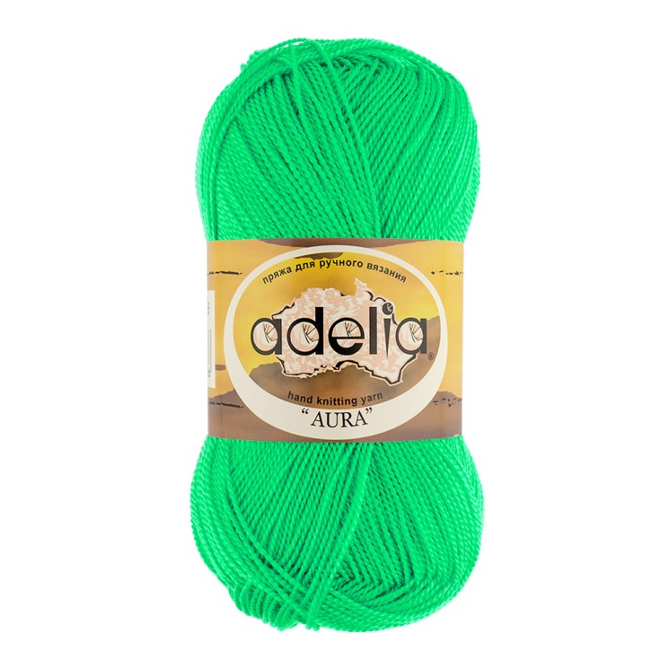 Пряжа ADELIA AURA (100% акрил) 10х50г/250м цв.105 неон. зеленый