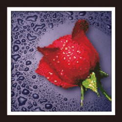 Набор Колор Кит мозаичная картина арт.КК.80209 Красная роза 25х25 упак (1 шт)
