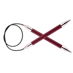 29123 Knit Pro Спицы круговые Royale 9мм /100см, ламинированная береза, розовая фуксия