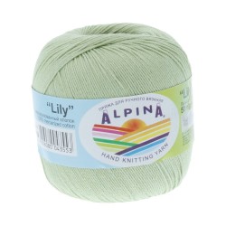 Пряжа ALPINA LILY (100% мерсеризованный хлопок) 10х50 г/175 м цв.159 салатовый