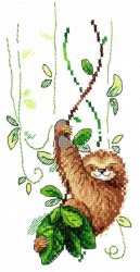 Набор для вышивания ЖАР-ПТИЦА арт.В-538 Задорный ленивец 18х10 см упак