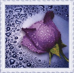 Набор Колор Кит мозаичная картина арт.КК.80213 Сиреневая роза 25х25 упак (1 шт)