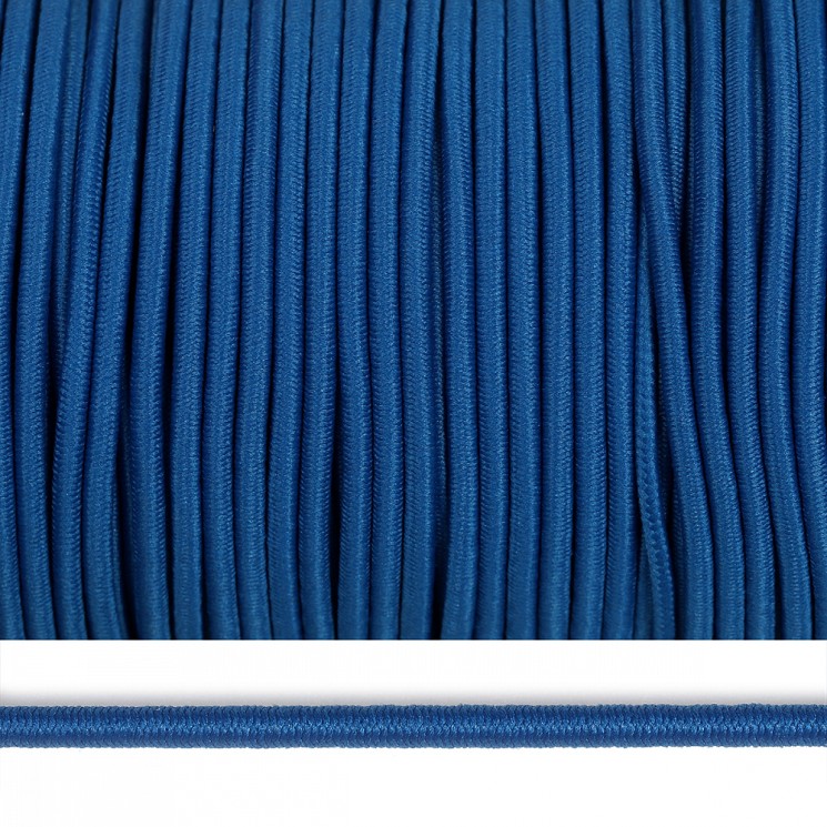 Резинка TBY шляпная (шнур круглый) цв.F223 ярко-синий 3мм боб.100м