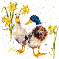 Набор для вышивания Bothy Threads арт.XHD6 Ducks And Daffs (Весёлые утки) 26х26 см