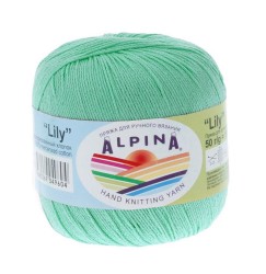 Пряжа ALPINA LILY (100% мерсеризованный хлопок) 10х50 г/175 м цв.137 св.зеленый