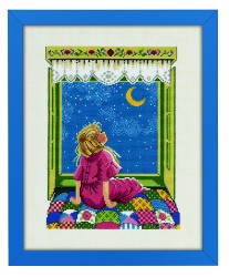 Набор для вышивания EVA ROSENSTAND арт.14-142 Девочка и звезды 28х35 см