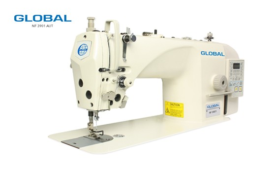 Global NF-3901 LH AUT Одноигольная прямострочная промышленная швейная машина с игольным продвижением и автоматическими функциями