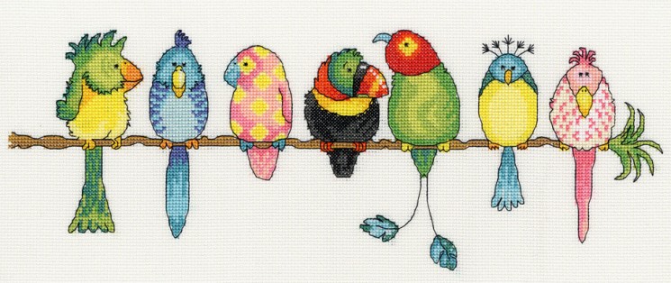 Набор для вышивания Bothy Threads арт.XGR3 Exotic Birds (Экзотические птицы) 38 х 16 см