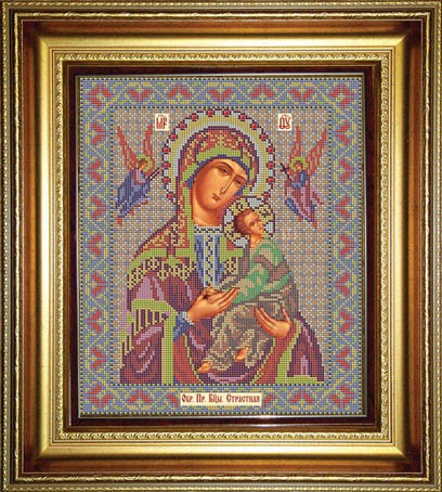 Набор для вышивания бисером GALLA COLLECTION арт.И 039 Икона Божией Матери Страстная 26x31 см