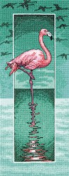 Набор для вышивания HERITAGE арт.PUFM1420E Фламинго 12,5х31 см