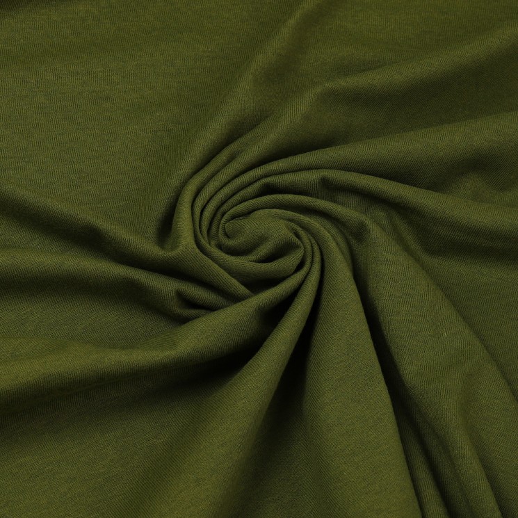 Ткань трикотаж Кулирка хлопок 145г опененд 100+100см зеленый 19-0230 уп.1м