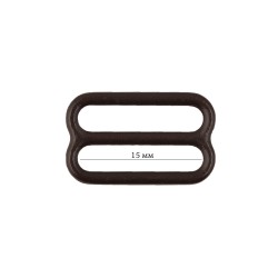 Пряжка регулятор для бюстгальтера металл ARTA.F.2828 15мм цв.111 шоколадно-коричневый, уп.50шт