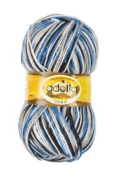 Пряжа ADELIA ZENA (100% акрил) 5х100г/308м цв.76 белый,голубой,серо-голубой