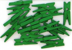 Мини-прищепки декоративные "Рукоделие" MPD-11 18шт цв.зеленый