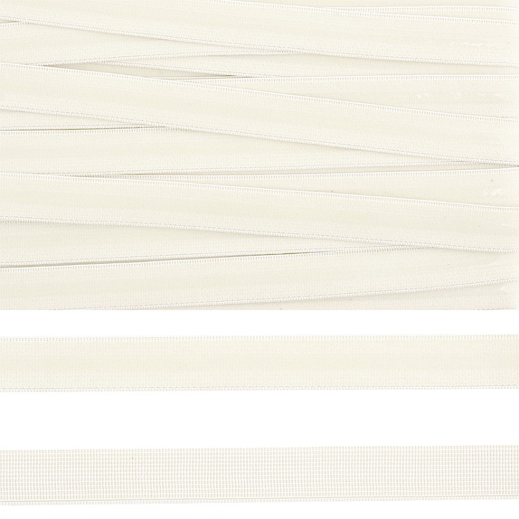 Резинка TBY бельевая (с силиконом) 61006 10мм цв.F102 сумрачно-белый уп.10м
