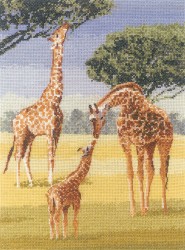 Набор для вышивания HERITAGE арт.PGGI1023E Жирафы 22х32 см