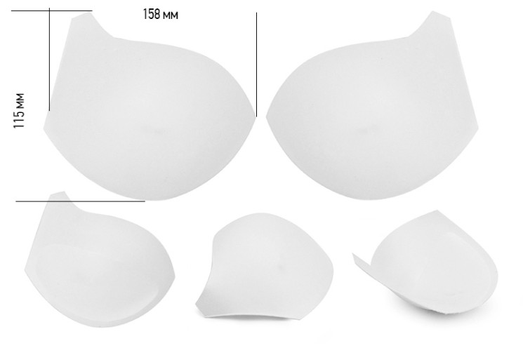 Чашечки корсетные TBY-10.01 с эффектом push-up р.80 цв. Белый уп.1 пара