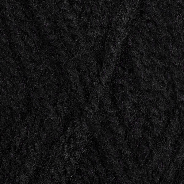 Пряжа для вязания ПЕХ "Ангорская тёплая" (40% шерсть, 60% акрил) 5х100г/480м цв.002 черный