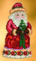 Набор для вышивания MILL HILL Рождественское приветствие Санты 7х12 см