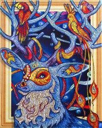Набор Колор Кит картина алмазная с фигурными стразами арт.КК.FKU012 Сказочный олень 40х50 упак (1 шт)