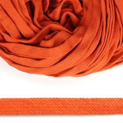 Шнур плоский х/б 15мм классическое плетение TW цв.008 оранжевый уп.50м