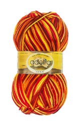 Пряжа ADELIA ZENA (100% акрил) 5х100г/308м цв.69 желтый-красный-оранжевый