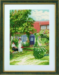 Набор для вышивания EVA ROSENSTAND арт.14-356 Дамы в саду 31х41 см