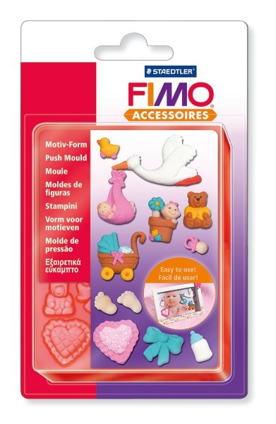 FIMO Формочки для литья Младенец 1 уп. 12 форм 3x3 см арт.8725 05 упак (1 шт)