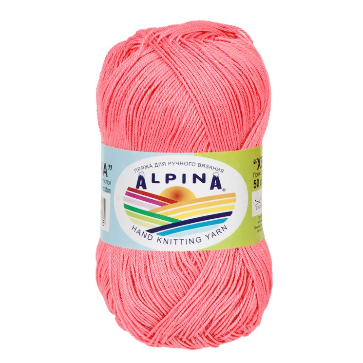 Пряжа ALPINA XENIA (100% мерсеризованный хлопок) 10х50г/240м цв.286 розовый