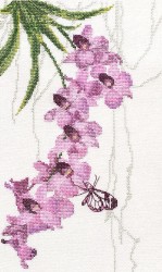 Набор для вышивания МАРЬЯ ИСКУСНИЦА арт.04.004.17 Фиолетовая орхидея 15х25 см