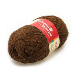 Пряжа для вязания ТРО Деревенька (100% шерсть) 10х100г/170м цв.3657 т.коричневый упак (1 кг)