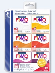 FIMO Soft комплект полимерной глины Тёплые цвета 2018/ арт.8023 23 упак (1 шт)