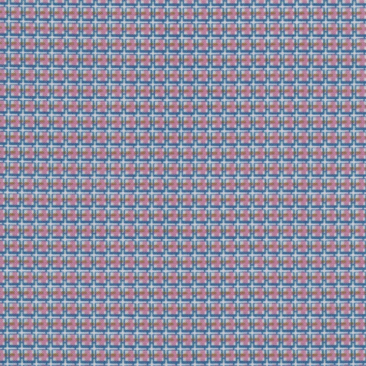 Ткань для пэчворка PEPPY Бабушкин Сундучок 140 г/м 100% хлопок цв.БС-33 клетка ярк.синий/ розовый уп.50х55 см
