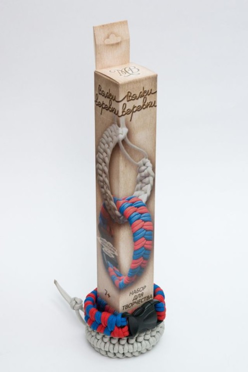 Набор для творчества Вяжи веревки арт.515 Косичка красно-синяя упак (1 упак)