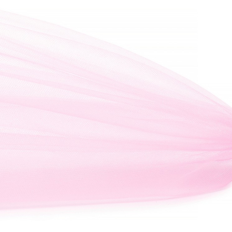 Фатин Кристалл средней жесткости блестящий арт.K.TRM шир.300см, 100% полиэстер цв. 69 К уп.5м - нежно розовый