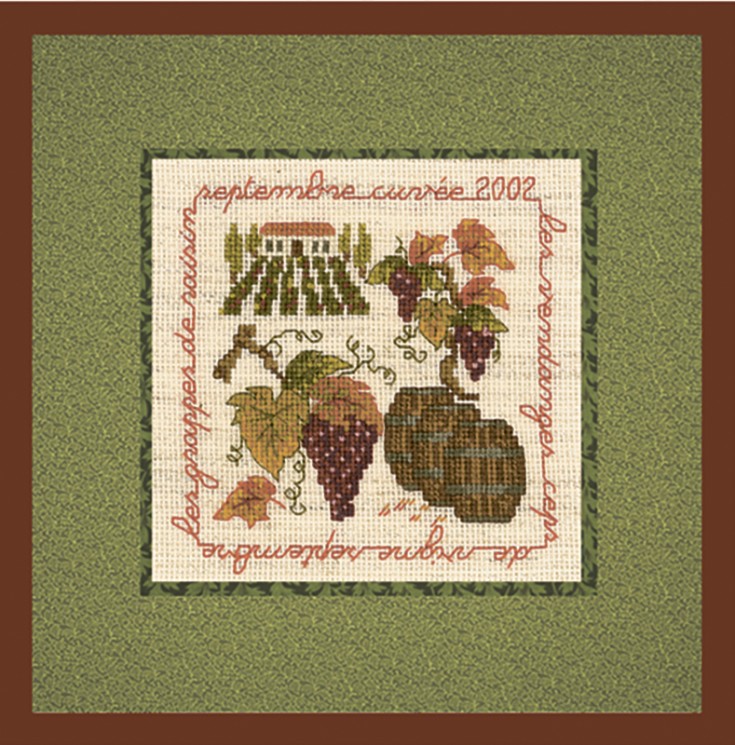 Набор для вышивания Le Bonheur des Dames арт.2236 La Vigne (Виноградник) 10,5х10,5 см