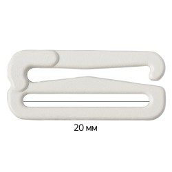 Крючок для бюстгальтера металл ARTA.F.2989 19,7мм, цв.004 сумрачно-белый, уп.50шт