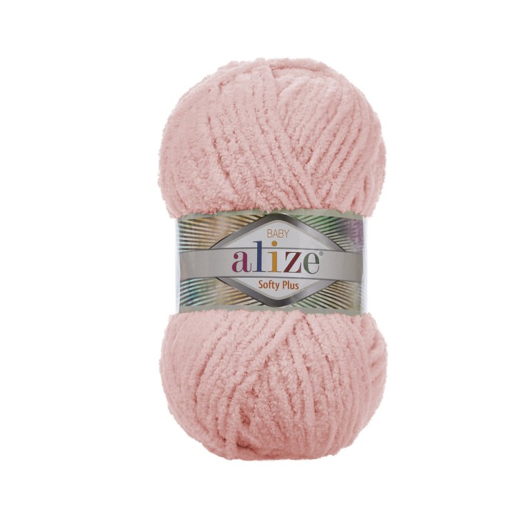 Пряжа для вязания Ализе Softy Plus (100% микрополиэстер) 5х100г/120м цв.340 св.розовый
