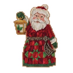 Набор для вышивания MILL HILL Санта с фонарем Jim Shore 9х12 см