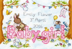 Набор для вышивания Bothy Threads арт.XKG2 Bunny Love – Girl (Любимый кролик) 32х21 см