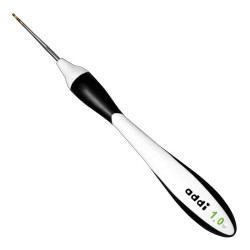 Крючок вязальный с эргономичной пластиковой ручкой addiSwing Mini №0,6 16 см