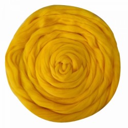 Шерсть для валяния ТРО Гребенная лента (100%полутонкая шерсть) 100г цв.0012 желток