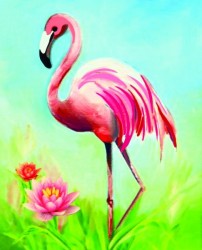Набор Колор Кит картина алмазная арт.КК.M013 Розовый фламинго 17х21 упак (1 шт)