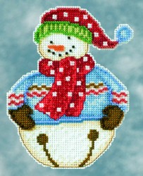 Набор для вышивания MILL HILL Снеговик Jingle 10х13 см