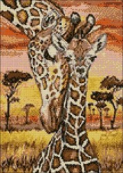 Алмазная мозаика на холсте ГРАННИ арт.Ag4653 Жирафы 27х38см
