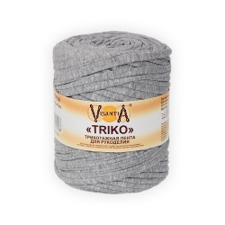 Трикотажная лента для рукоделия VISANTIA TRIKO FTM100 (92% хлопок, 8% эластан) 1х500г/100м серый