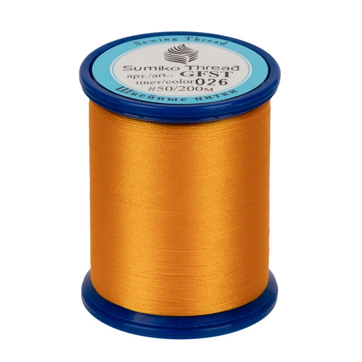 Швейные нитки SumikoThread GFST 50 100%полиэстер 200 м (219 я) цв.026 оранжевый