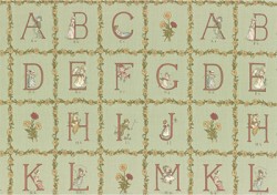 Ткань для пэчворка PEPPY Kate Greenaway Panel 115 г/м  100% хлопок цв.31008-60 уп.60х110 см
