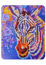 Набор Колор Кит картина алмазная арт.КК.M017 Фиолетовая зебра 17х21 упак (1 шт)
